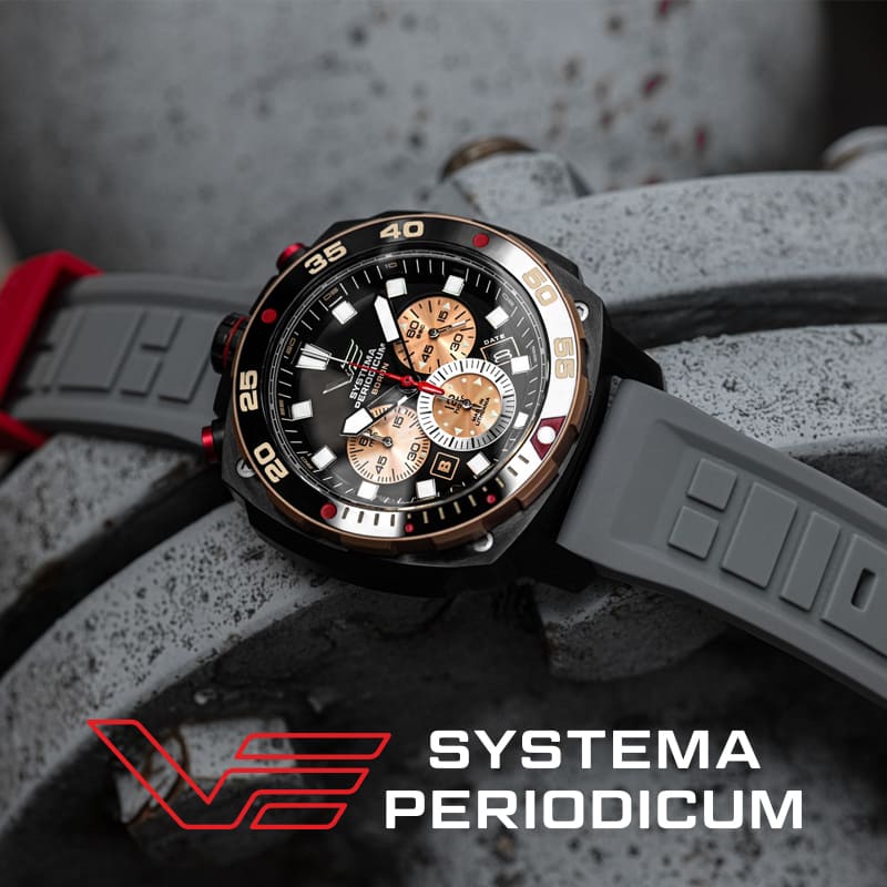 Vostok Europe Systema Periodicum 'Boron' Chronograph VK67-650E721