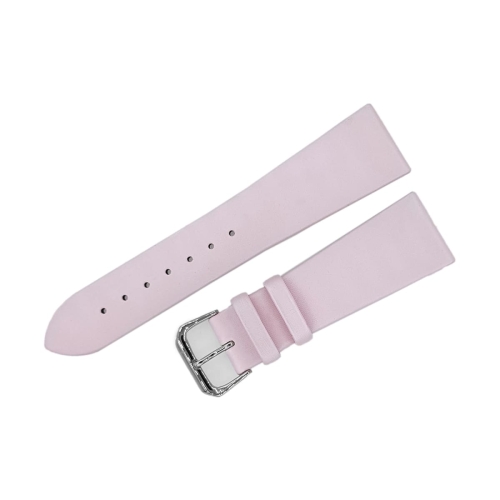 Buran satin leather strap / 23 mm / pink / polished buckle