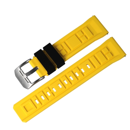 Vostok Europe Systema Periodicum silicone strap / 24 mm / yellow / black / silver buckle