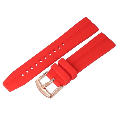 Vostok Europe Space Race Silikonarmband / 22 mm / rot / Schließe rose