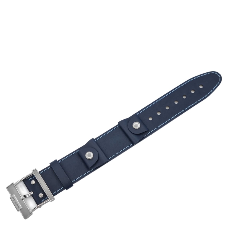 Buran leather strap / 28 mm / blue