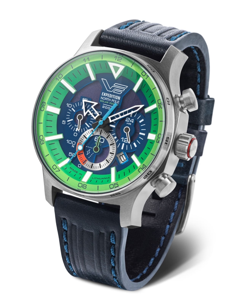 Vostok Europe Expedition North Pole 'Polar Spruce' Solar Chrono VR42-595A733