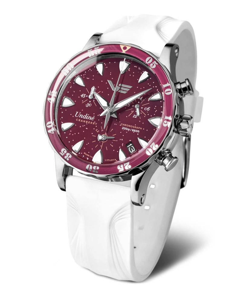 Vostok Europe Undine 'Cranberry' Chronograph VK68-515A774