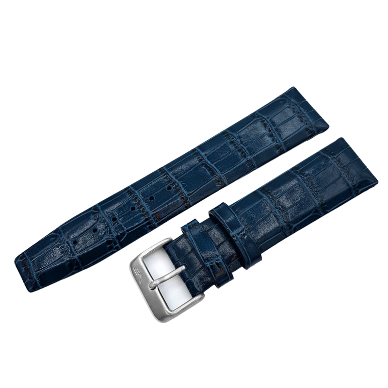 Vostok Europe Limousine leather strap / 22 mm / dark blue / mat buckle