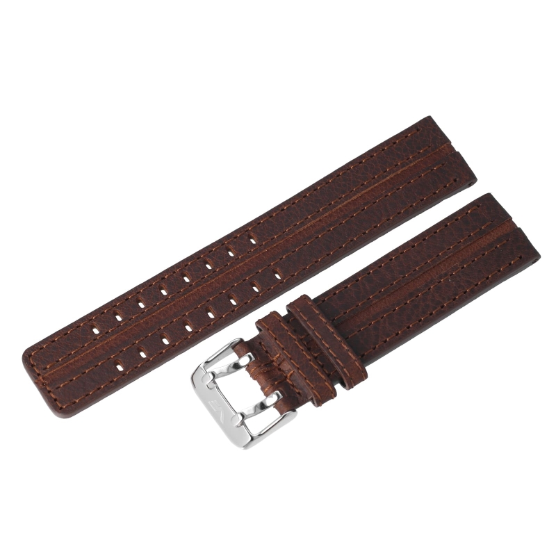 Vostok Europe Expedition South Pole leather strap / 22 mm / brown / polished buckle