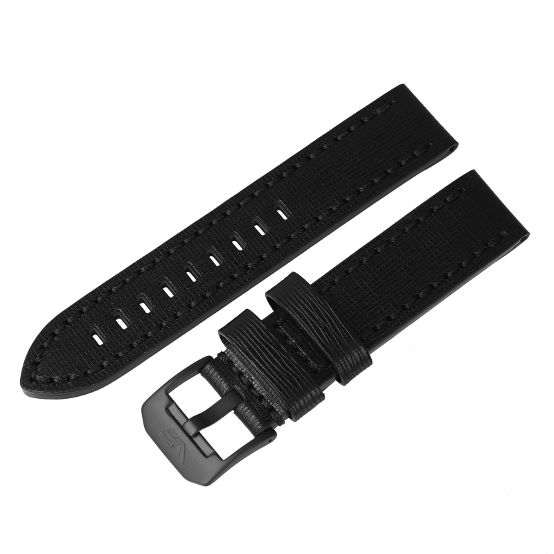 Vostok Europe Space Race leather strap V2 / 22 mm / black / black buckle